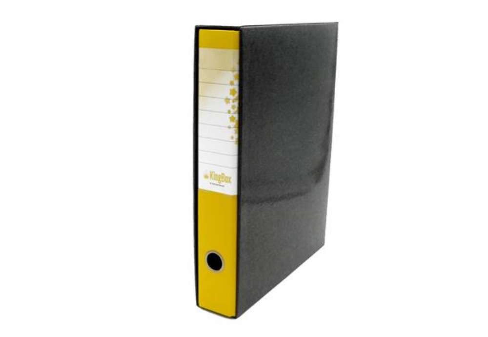 Immagine di Registratore Kingbox - dorso 5 cm - protocollo 23 x 33 cm - giallo - Starline