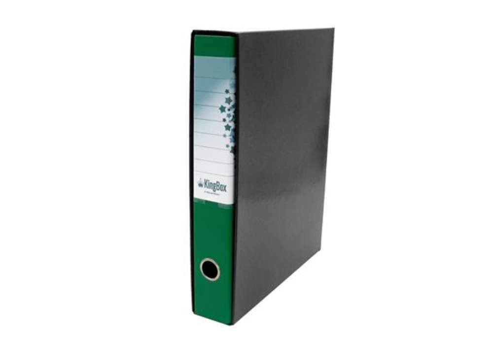 Immagine di Registratore Kingbox - dorso 5 cm - protocollo 23 x 33 cm - verde - Starline