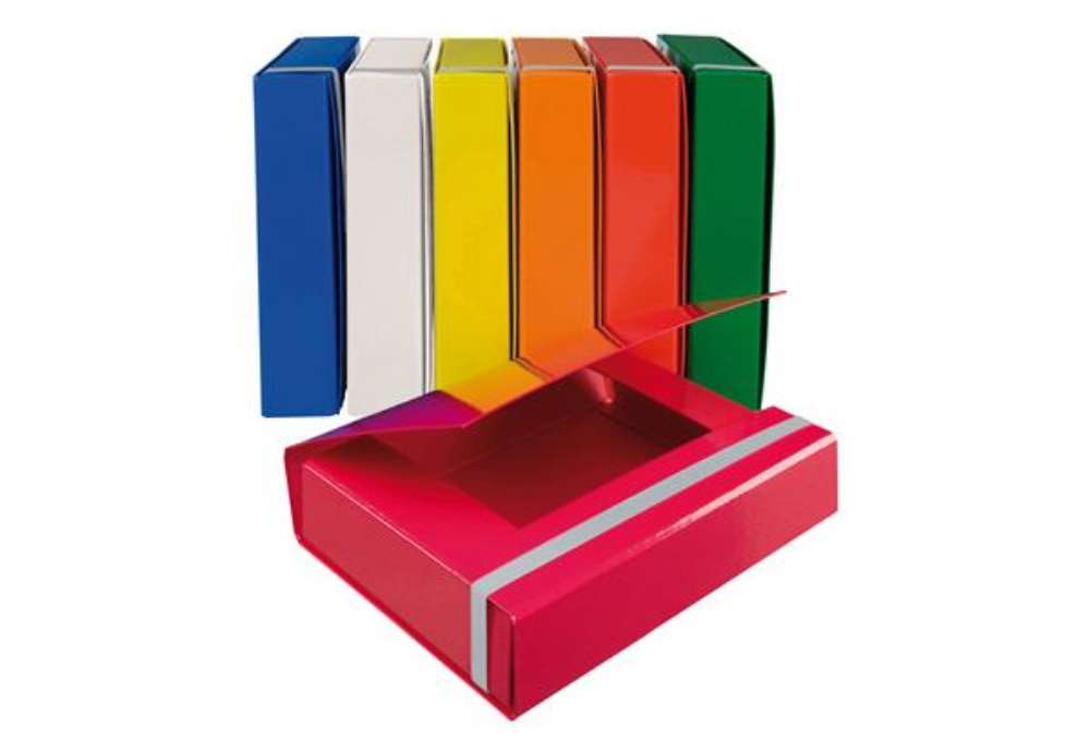 Immagine di Cartella progetto - con elastico - dorso 5 cm - rosso - Starline