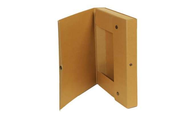 Immagine di Scatola progetto - dorso 4 cm - 25x35 cm - cartone riciclato FSC - avana - Starline