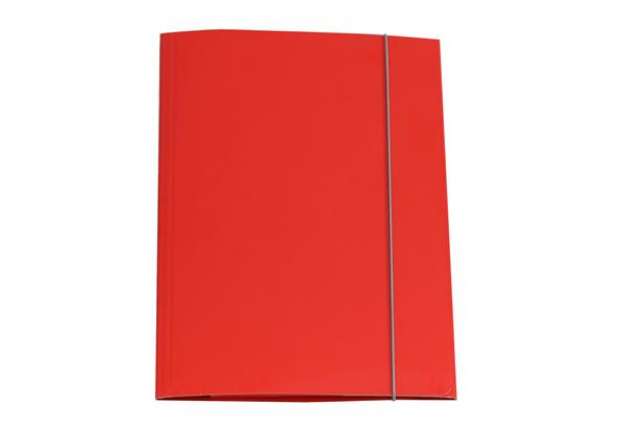 Immagine di Cartellina con elastico - cartone plastificato - 3 lembi - 25x34 cm - rosso - Queen - Starline