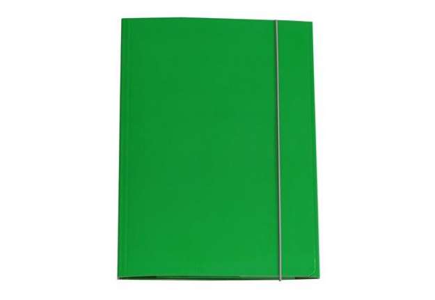 Immagine di Cartellina con elastico - cartone plastificato - 3 lembi - 25x34 cm - verde - Queen - Starline