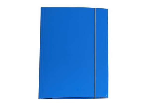 Immagine di Cartellina con elastico - cartone plastificato - 3 lembi - 25x34 cm - azzurro - Queen - Starline