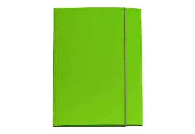 Immagine di Cartellina con elastico - cartone plastificato - 3 lembi - 25x34 cm - verde prato - Queen - Starline