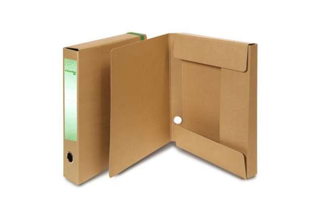 Immagine di Cartella progetto con elastico - cartone FSC - dorso 4 cm - 25x35cm - avana - Starline