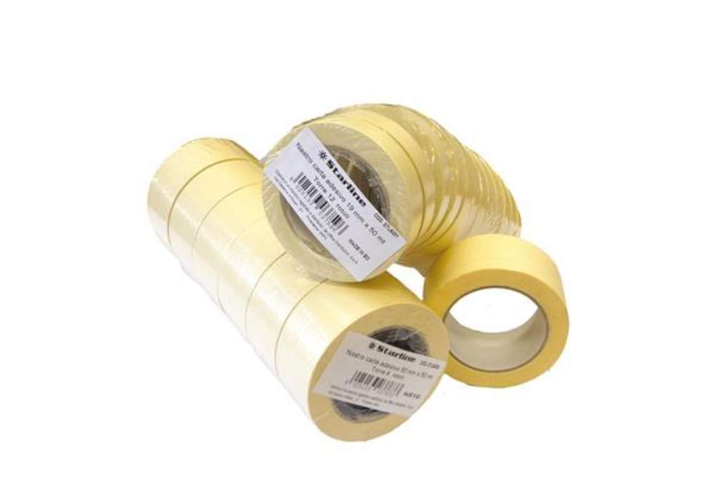 Immagine di Nastro adesivo - 19 mm x 50 m - carta - beige - Starline
