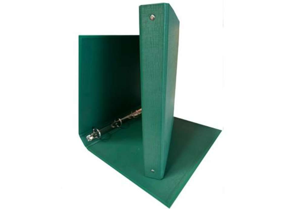 Immagine di Raccoglitore King - 22 x 30 cm - 4 anelli tondi 30 mm - dorso 4 cm - rivestimento in PP - verde - St