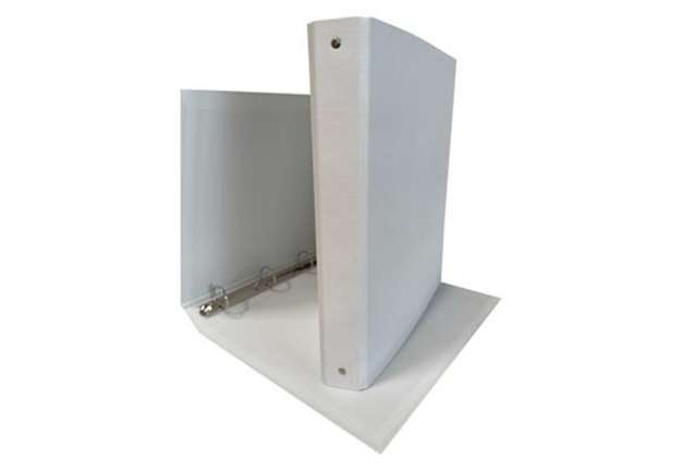 Immagine di Raccoglitore King - 4 anelli tondi 30 mm - dorso 4 cm - 22x30 cm - rivestimento in PPL - bianco - St