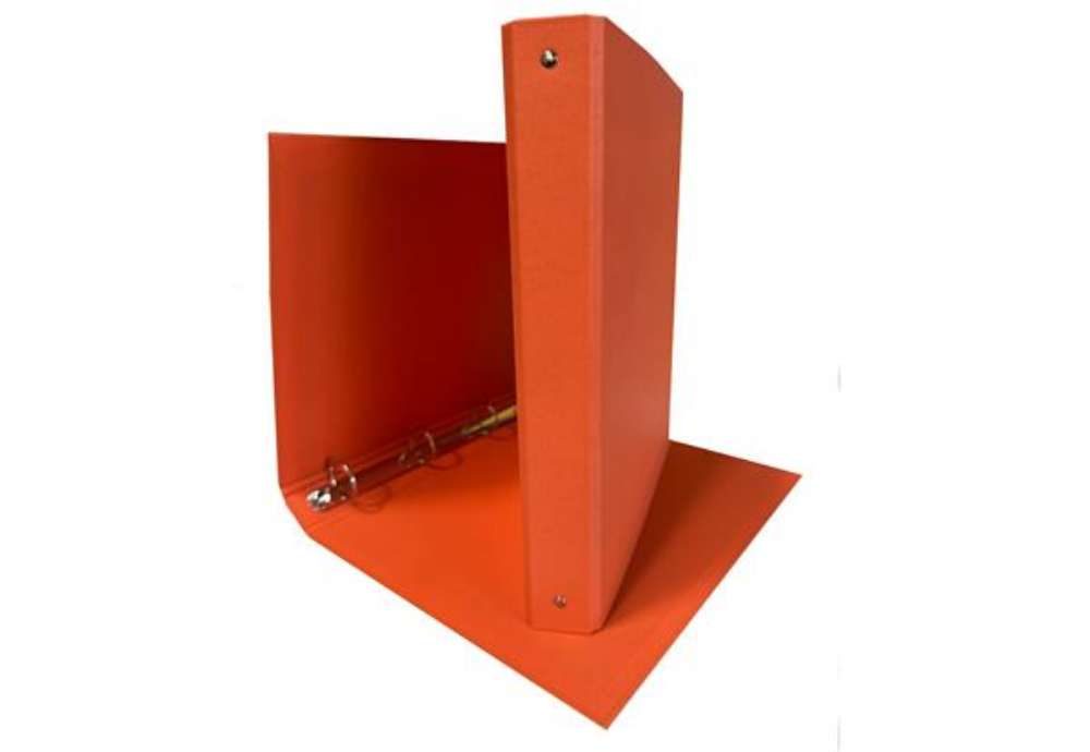 Immagine di Raccoglitore King - 22 x 30 cm - 4 anelli tondi 30 mm - dorso 4 cm - rivestimento in PP - arancio -