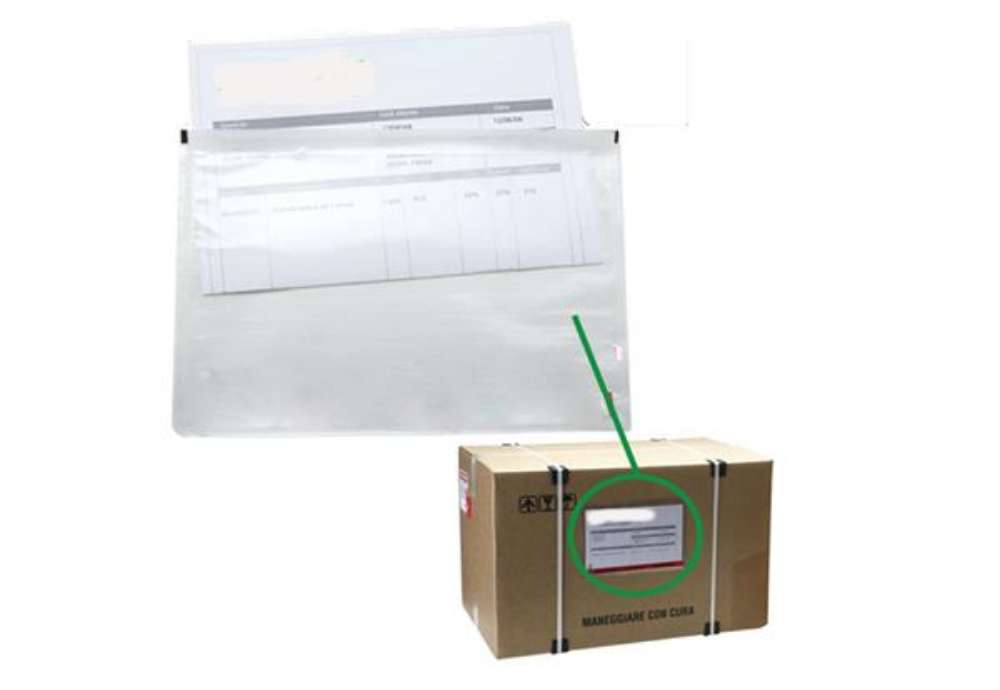Immagine di Busta adesiva portadocumenti - senza stampa - 22,5 x 16 cm - PPL - trasparente - Starline - conf. 10