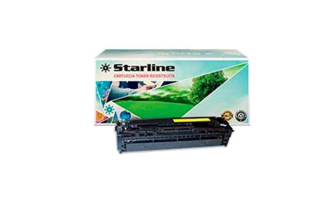 Immagine di Starline - Toner Ricostruito - per HP 128A - Giallo - CE322A - 1.300 pag