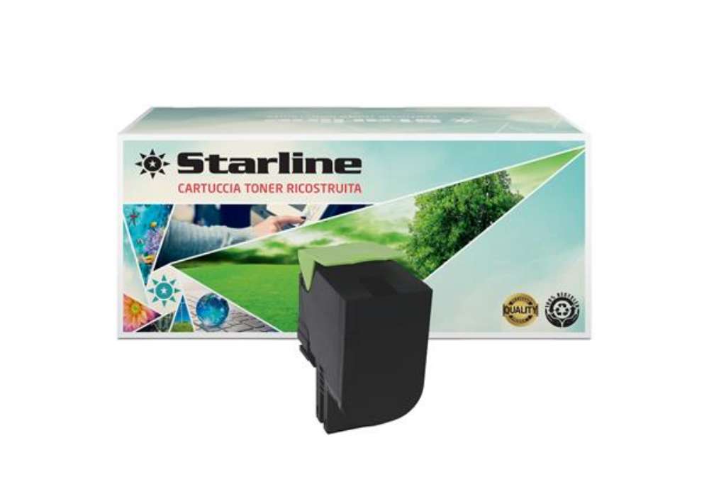 Immagine di Starline - Toner Ricostruito - per Lexmark - Nero - 80C2HK0 - 4.000 pag