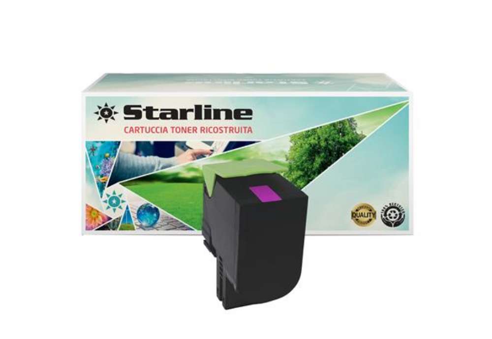 Immagine di Starline - Toner Ricostruito - per Lexmark - Magenta - 80C2HM0 - 3.000 pag