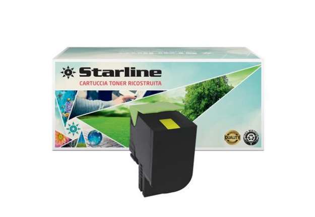 Immagine di Starline - Toner Ricostruito - per Lexmark - Giallo - 80C2HY0 - 3.000 pag