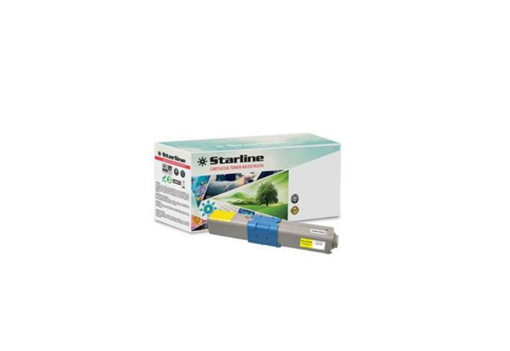 Immagine di Starline - Toner Ricostruito - per Oki - Giallo - 44469704 - 2.000 pag