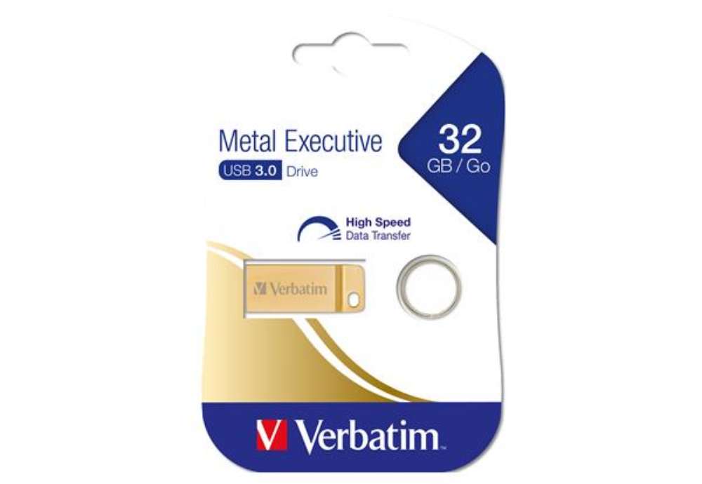 Immagine di Verbatim - Usb 3.0 Metal Executive Drive - Oro - 99105 - 32GB