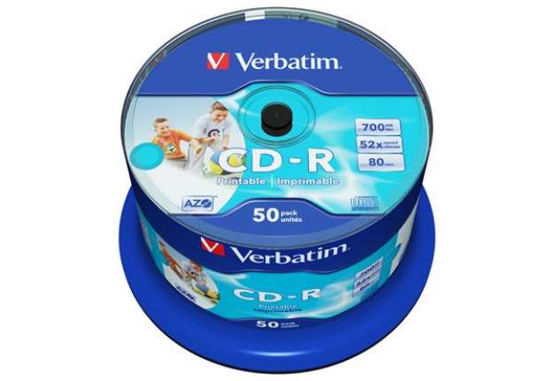 Immagine di Verbatim - Scatola 50 CD-R Bulk Data Life Plus - spindle 1X/52X - 43438 -700MB
