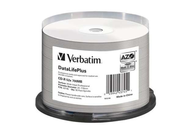 Immagine di Verbatim - Scatola 50 CD-R Data Life Plus - spindle 1X-52X - 43745 - 700MB