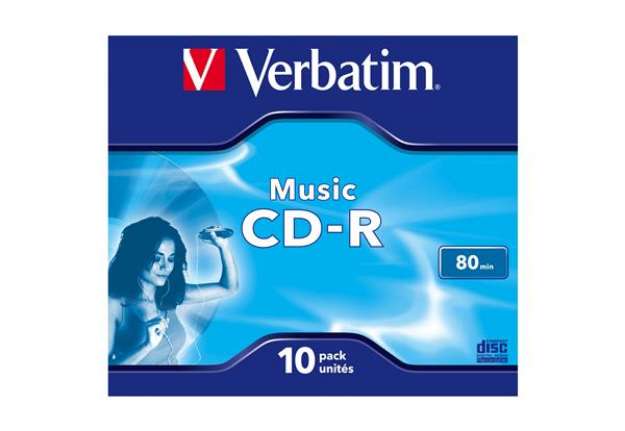 Immagine di Verbatim - Scatola 10 CD-R Music Live It! serigrafato - colorato - 43365 - 80min