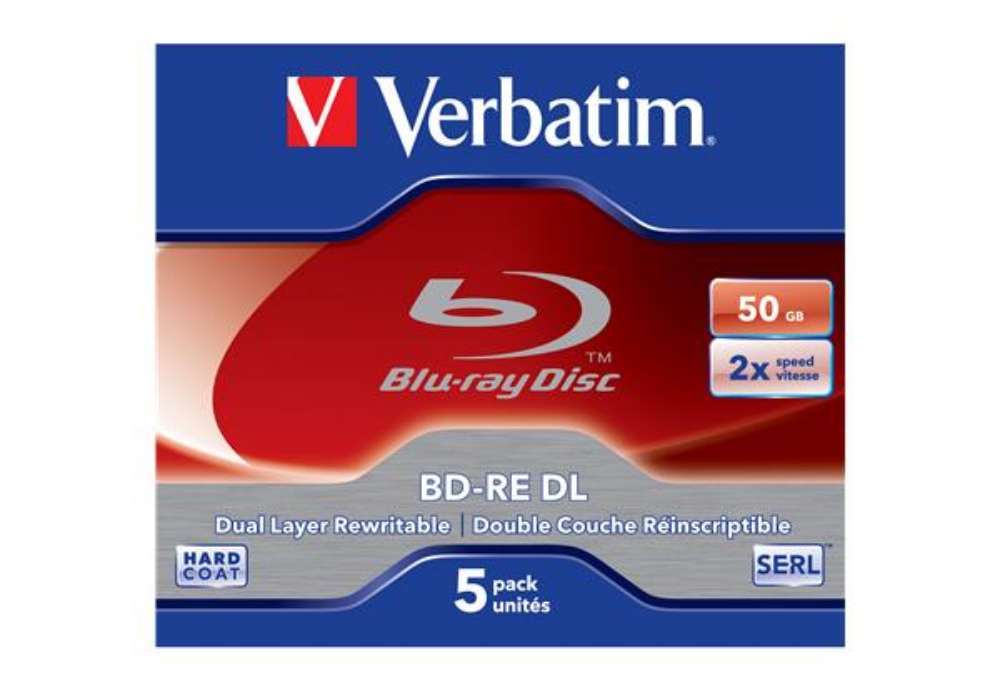 Immagine di Verbatim - Scatola 5 Blu Ray BD-RE DL Jewel Case - rescrivibile - 43760 - 50GB