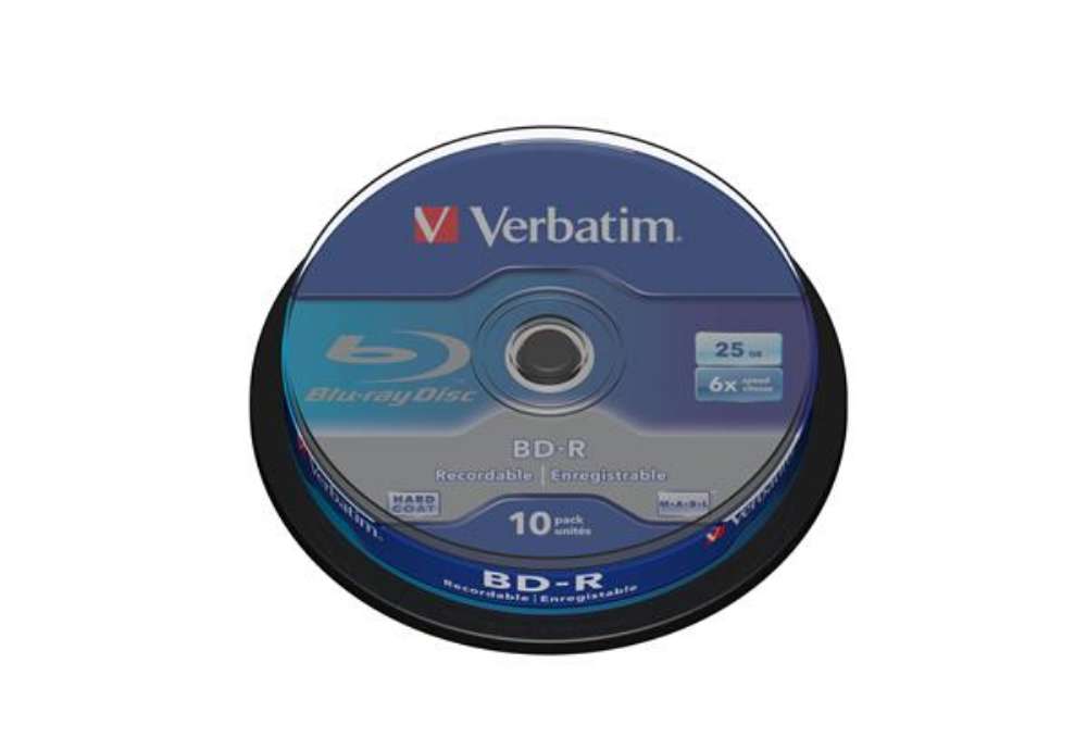 Immagine di Verbatim - Scatola 10 DVD Blu Ray BD-R SL - Jewel Case - Bianco/Blu - 43742 - 25GB