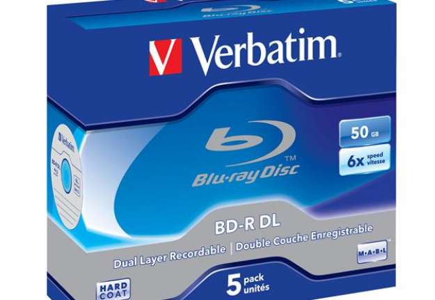Immagine di Verbatim - Scatola 5 DVD Blu Ray BD-R SL - Jewel Case - Bianco/Blu - 43748 - 50GB