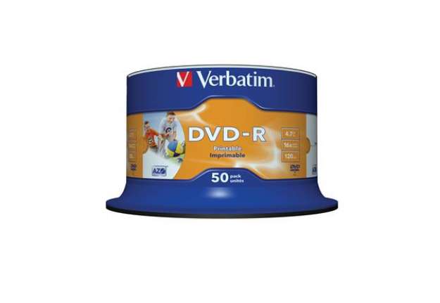 Immagine di Verbatim - Scatola 50 DVD-R - stampabile - 43533 - 4,7GB