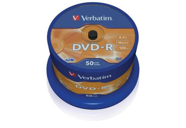 Immagine di Verbatim - Scatola 50 DVD-R - argento lucido - 43548 - 4,7GB