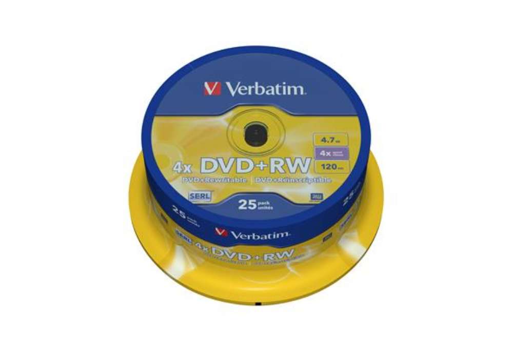 Immagine di Verbatim - Scatola 25 DVD+RW - serigrafato Spindle - 43489 - 4,7GB