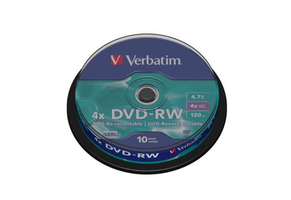 Immagine di Verbatim - Scatola 10 DVD-RW - serigrafato - 43552 - 4,7GB