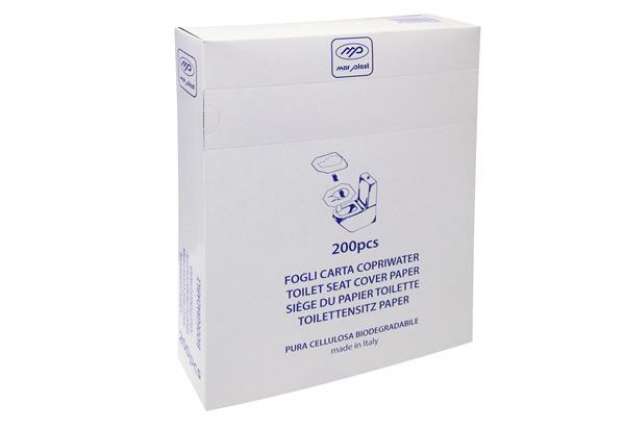 Immagine di Copri water rettangolare - in carta - 42 x 37,5 cm - Mar Plast - conf. 200 pezzi
