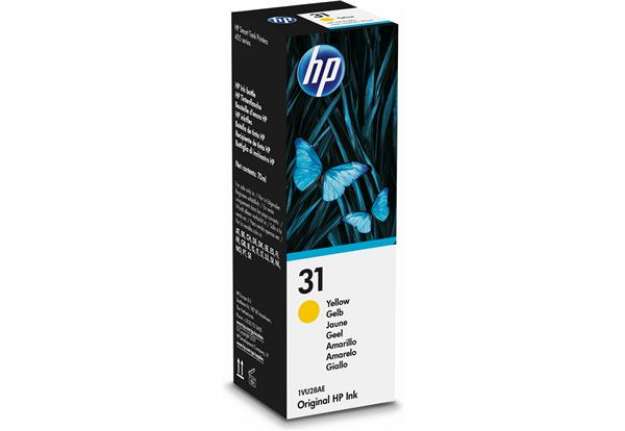 Immagine di Hp - Flacone inchiostro originale - 31 - Giallo - 1VU28AE - 70 ml