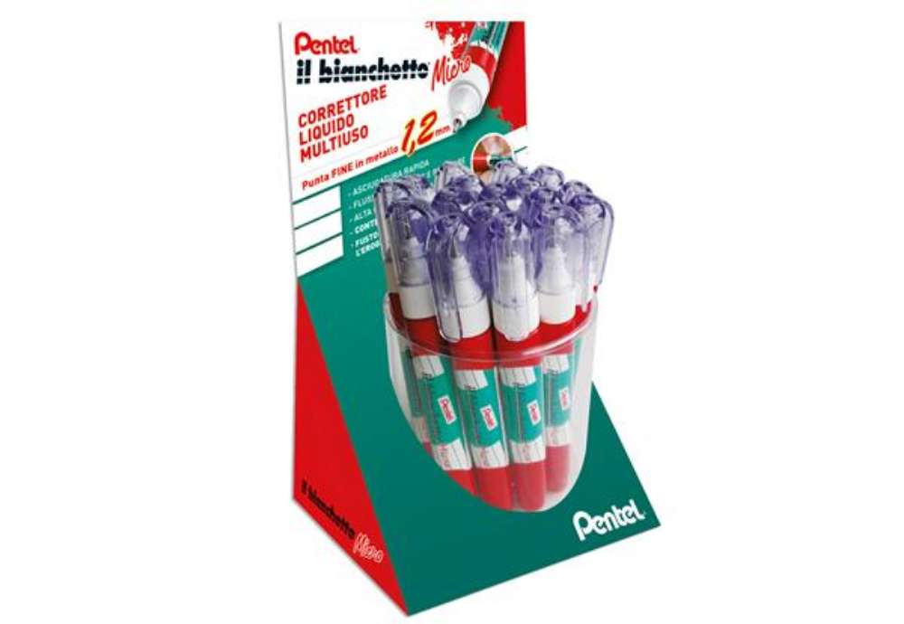 Immagine di Correttore liquido Bianchetto Micro - 7 ml - Pentel - expo 36 pezzi