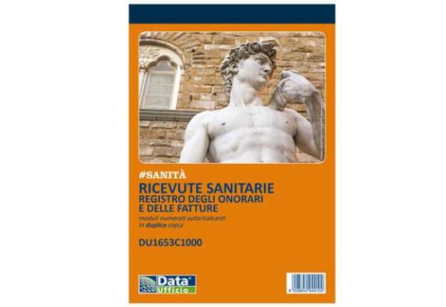 Immagine di Blocco ricevute sanitarie numerate - 100/2 copie autoricalcanti - 21,5x14,8cm - DU1653C1000 - Data U