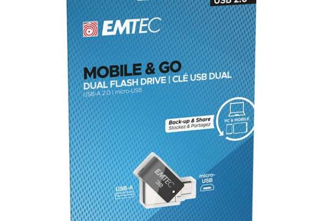 Immagine di Emtec - Dual USB2.0 T260 - micro-USB - ECMMD32GT262B - 32GB