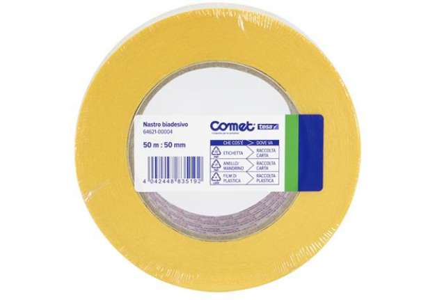 Immagine di Nastro biadesivo - 5 cm x 50 m - trasparente - Comet
