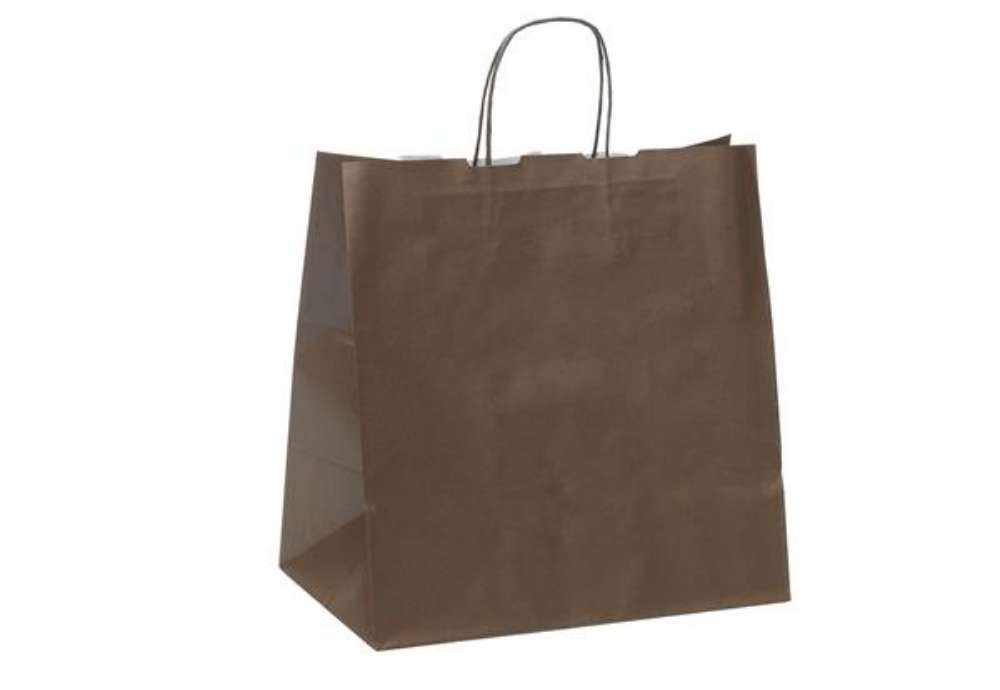Immagine di Shopper Large - maniglie cordino - 32 x 20 x 33 cm - carta kraft - avana - Mainetti Bags - conf. 25