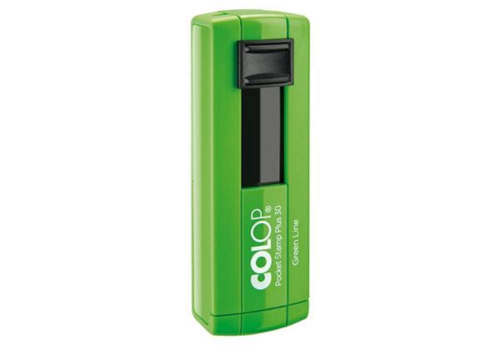 Immagine di Timbro Pocket Stamp Plus 30 - 18 x 47 mm - 5 righe - autoinchiostrante - verde - Colop