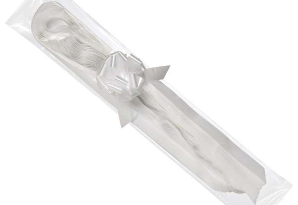 Immagine di Nastri strip 6800 - in polipropilene - bianco 01 - per fiocco autocomponibile - 50 mm - diametro 20