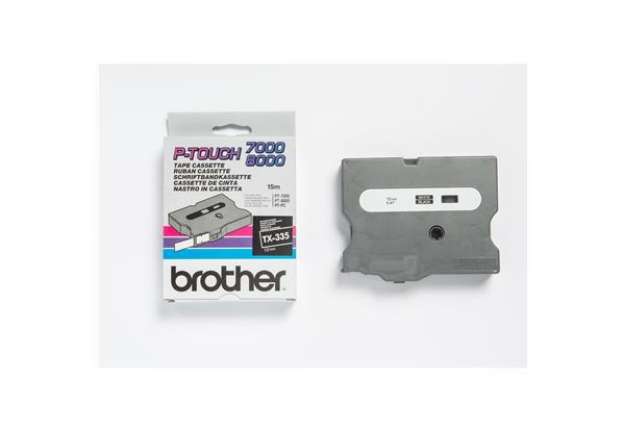 Immagine di Brother - Nastro -  Bianco/Nero - TX335 - 12mm x15mt