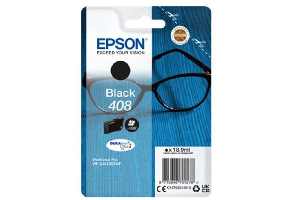 Immagine di Epson - Cartuccia DuraBrite Ultra 408  - Nero -  C13T09J14010
