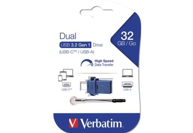 Immagine di Verbatim - Memoria USB 3.0 Store 'N' Go Dual Drive - USB-A / USB-C - 32 GB - 49966