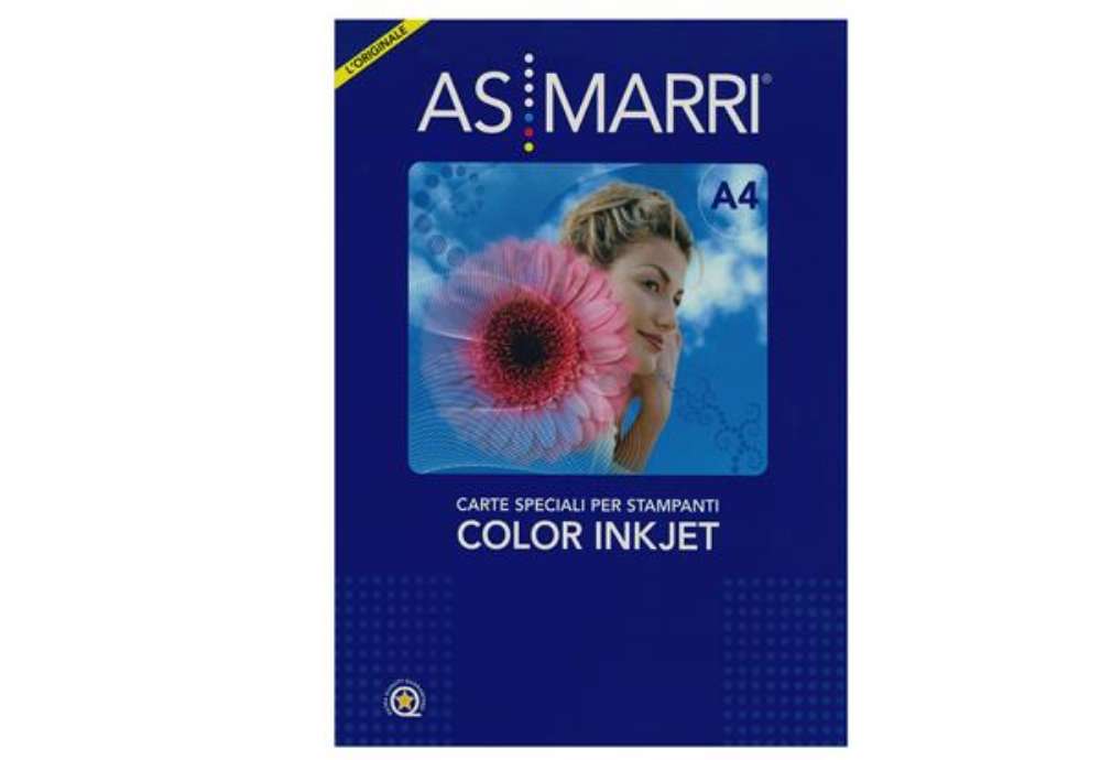 Immagine di Carta Color Graphic - inkjet - A4 - 170 gr - 50 fogli - effetto opaco - bianco - As Marri