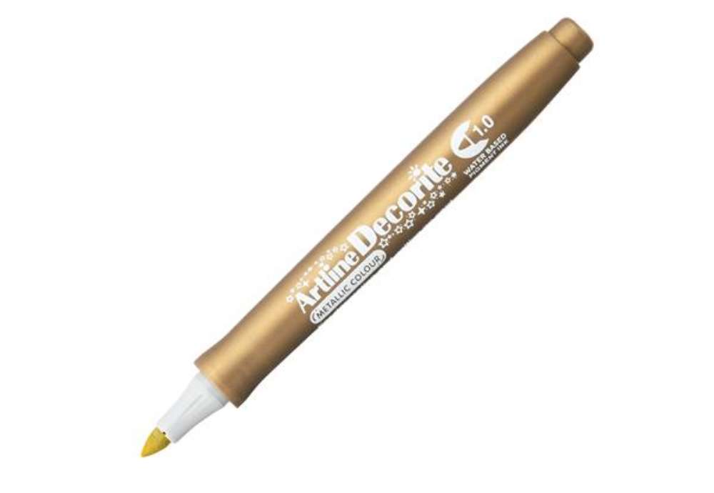 Immagine di Marcatore Decorite - punta tonda - 1.0 mm - oro - Artline
