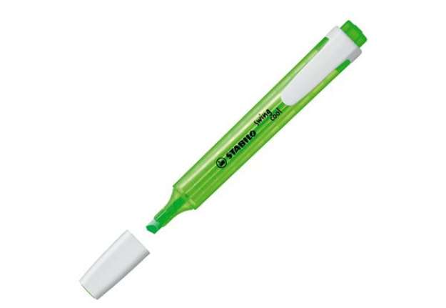 Immagine di Evidenziatore Swing Cool - punta a scalpello - tratto 1 - 4 mm - verde - Stabilo