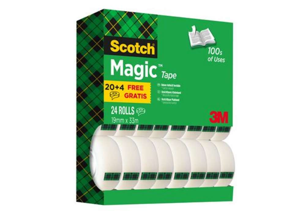 Immagine di Nastro adesivo Magic 810 - 19 mm x 33 m - acrilico - trasparente - Scotch - Value Pack 20+4 rotoli