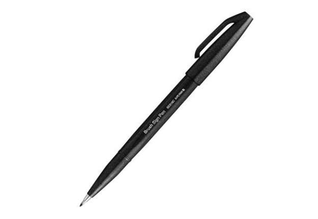 Immagine di Pennarello Brush Sign Pen - nero - Pentel