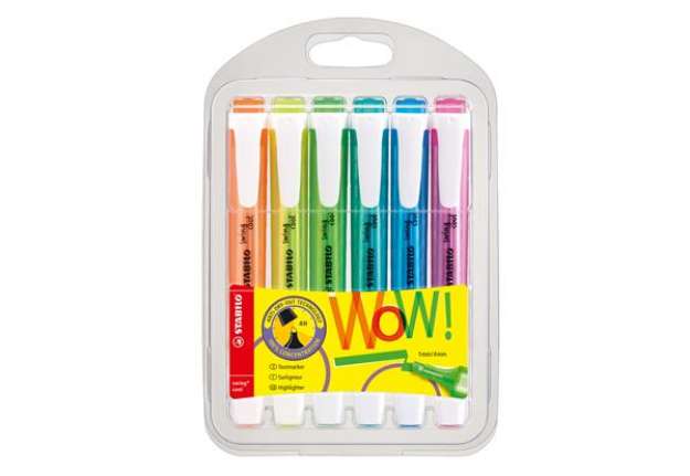 Immagine di Evidenziatore Swing Cool Fluo - colori assortiti - Stabilo - conf. 6 pezzi