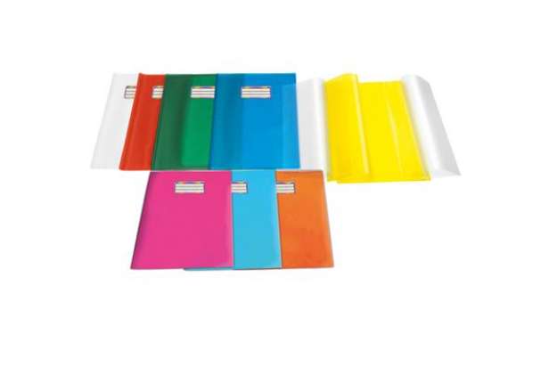 Immagine di Coprimaxi Emysilk - c/alette - PVC - 180 mic - 21 x 30 cm - trasparente goffrato giallo - Colorosa
