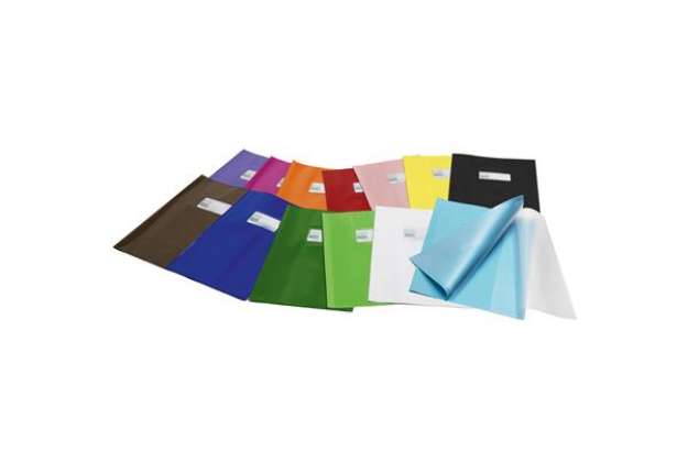 Immagine di Coprimaxi GreenLine - c/alette - PVC - 220 mic - 21 x 30 cm - lucido coprente - bianco - Colorosa